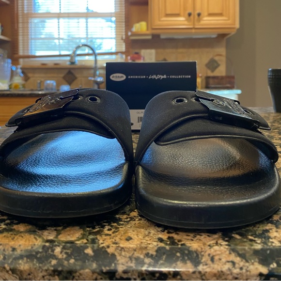 DR. SCHOLL'S Women's OG Pool Slides Poolside Black 10 in box like new - Picture 10 of 12
